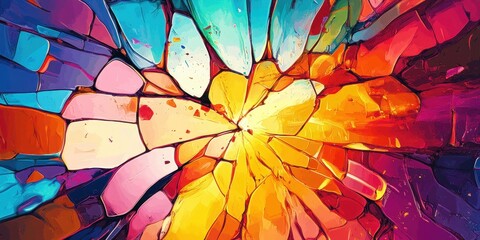 Fototapeta premium An abstract artistic composition showcasing a vibrant spectrum of colors