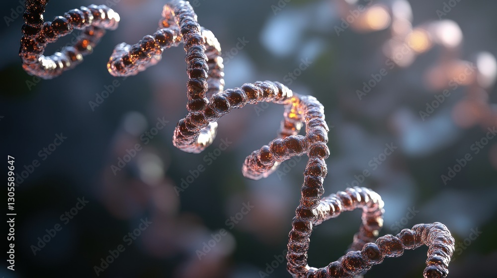 Poster A Close Up View of a DNA Double Helix Structure