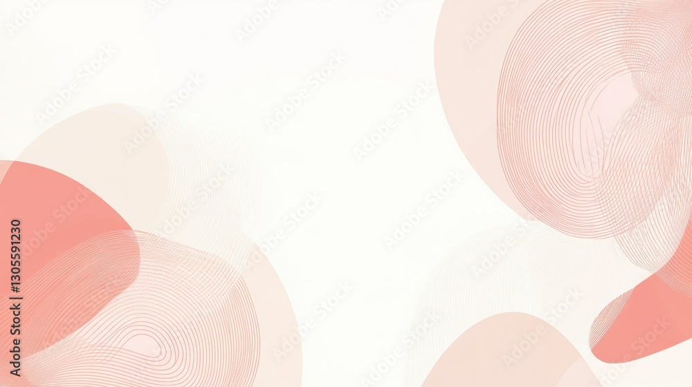 Aufkleber Abstract soft tones with elegant swirls and circular patterns abound