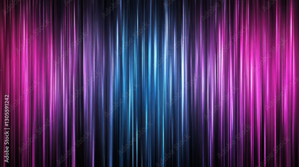 Poster Colorful Vertical Lines Forming A Pattern With Light and Shadow