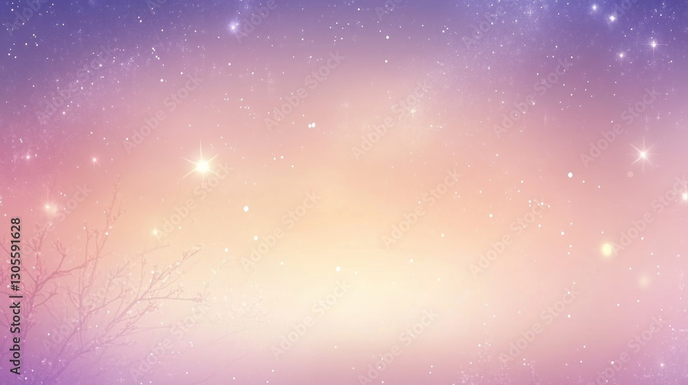 Poster a serene background with the starry sky and soft colors