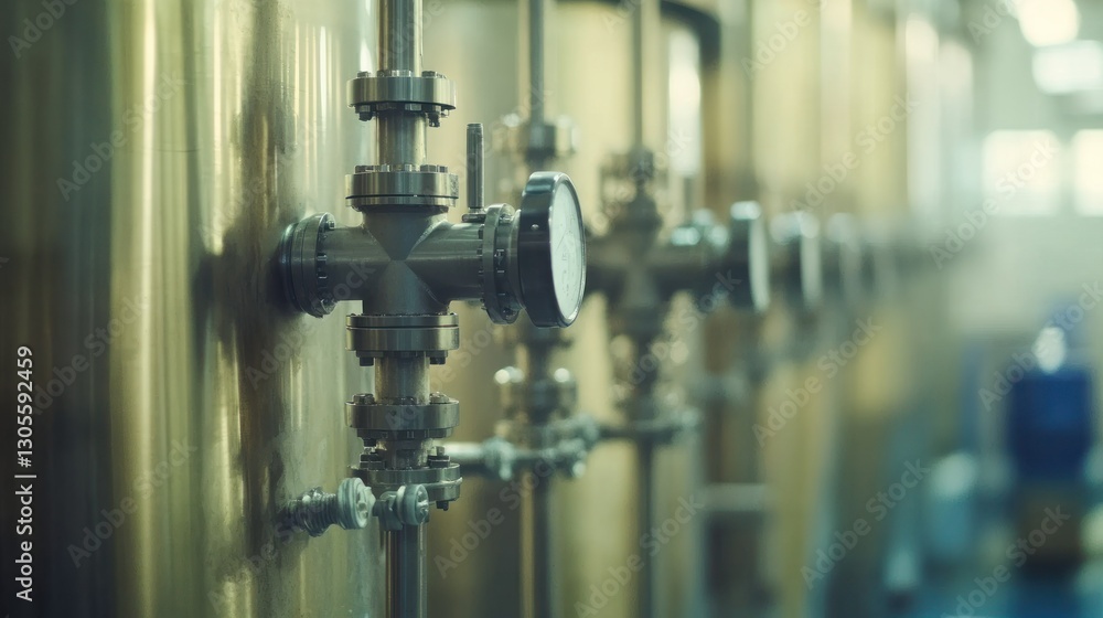 Poster industrial pipes and tanks creating a unique and detailed image