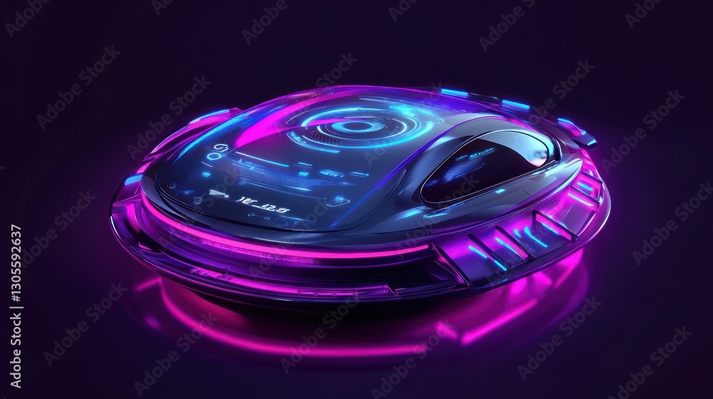 Aufkleber a futuristic device with glowing lights and a futuristic display