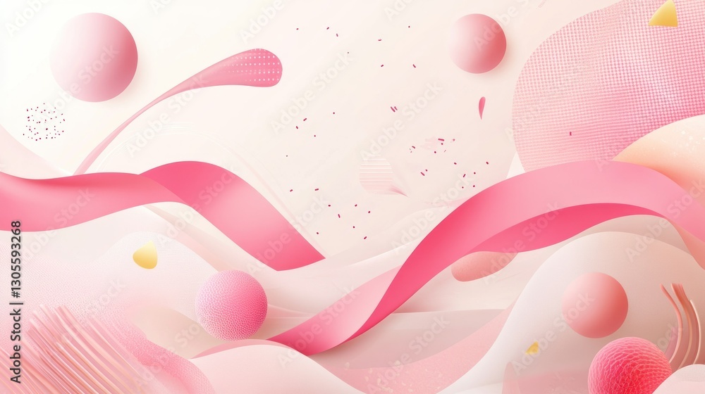 Poster this elegant image showcases a soft pink and white abstract composition