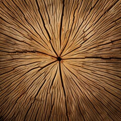 Close-up of a woody texture with annual rings, cracks and patterns, natural colors Generated AI