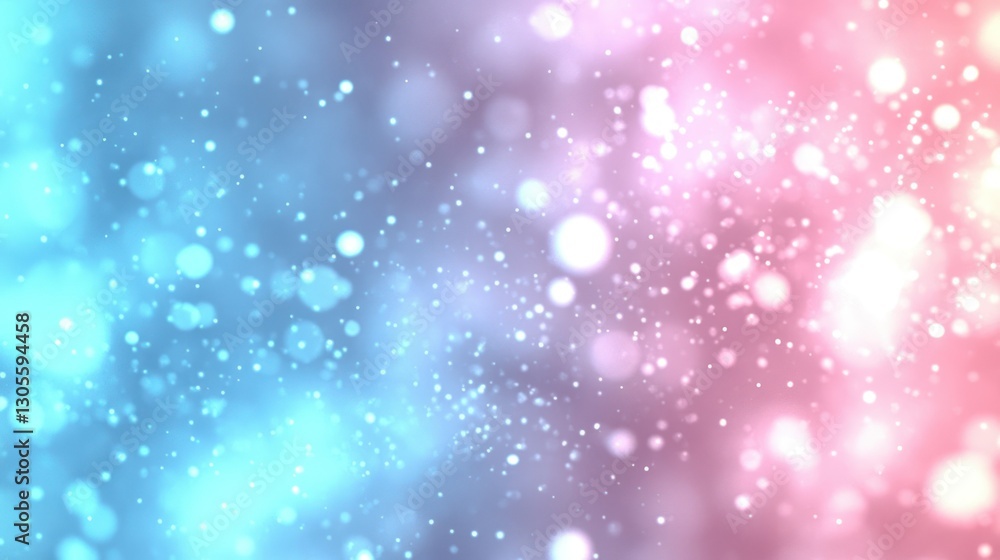 Poster Sparkling abstract background illustration featuring various sized dots of light