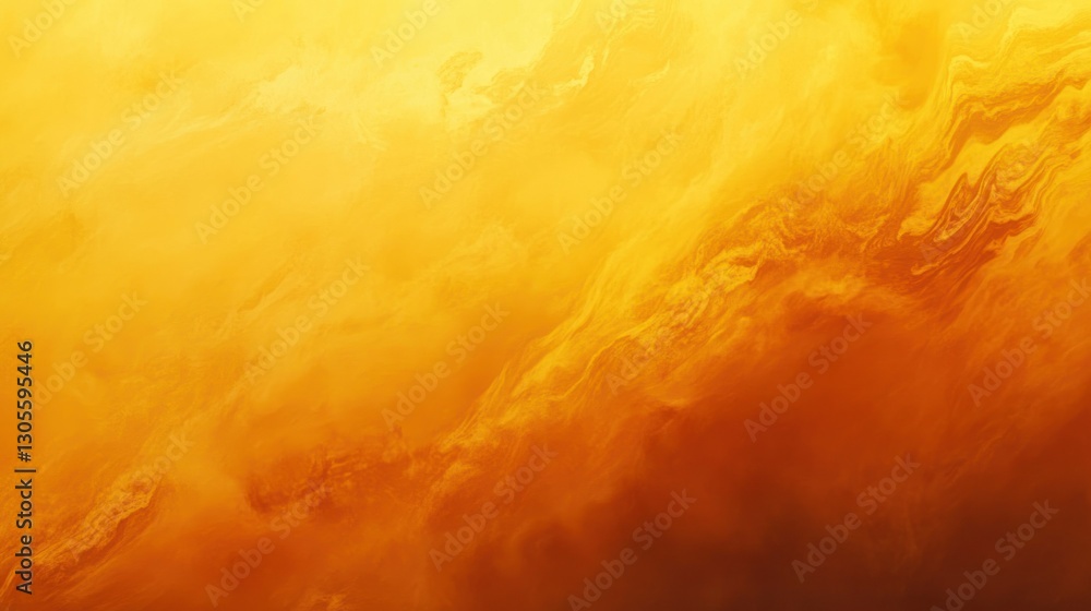 Poster Abstract Golden Hues Displaying Dynamic Patterns and Atmospheric Effects