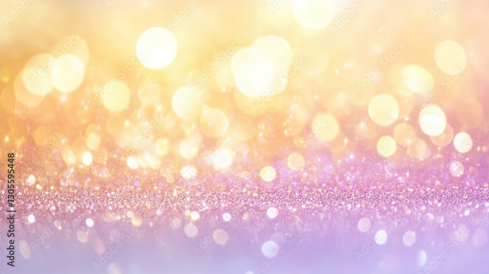 Poster Bokeh sparkles and glitter providing a soft pastel color gradient