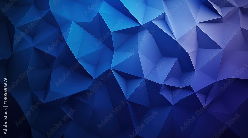 Aufkleber abstract blue geometric shapes formed in three dimensions
