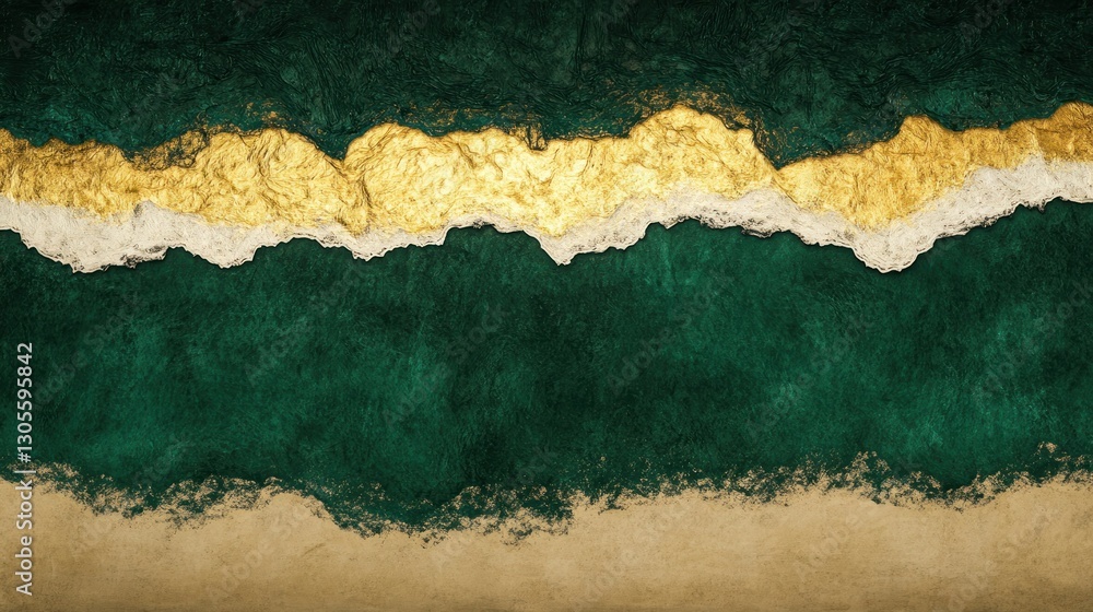 Poster gold and green textured abstract graphic design background image