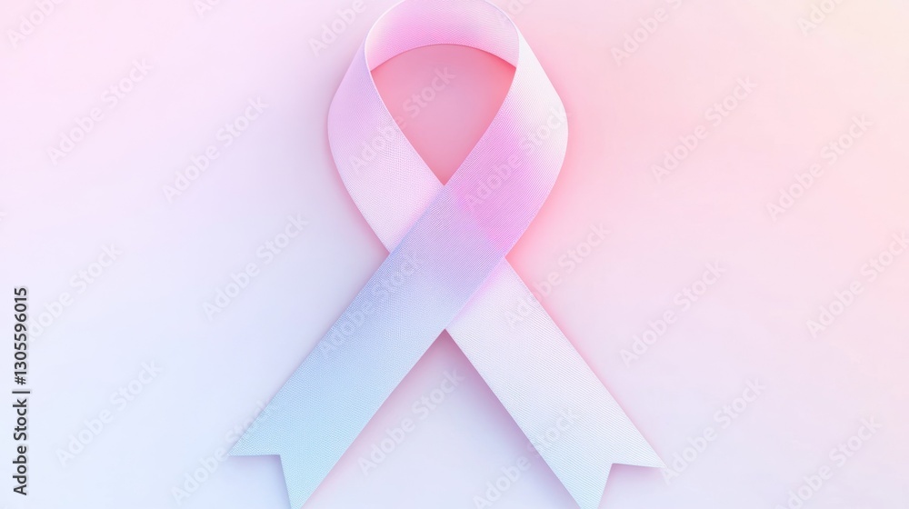 Poster A beautiful gradient colored ribbon in the shape of a cross