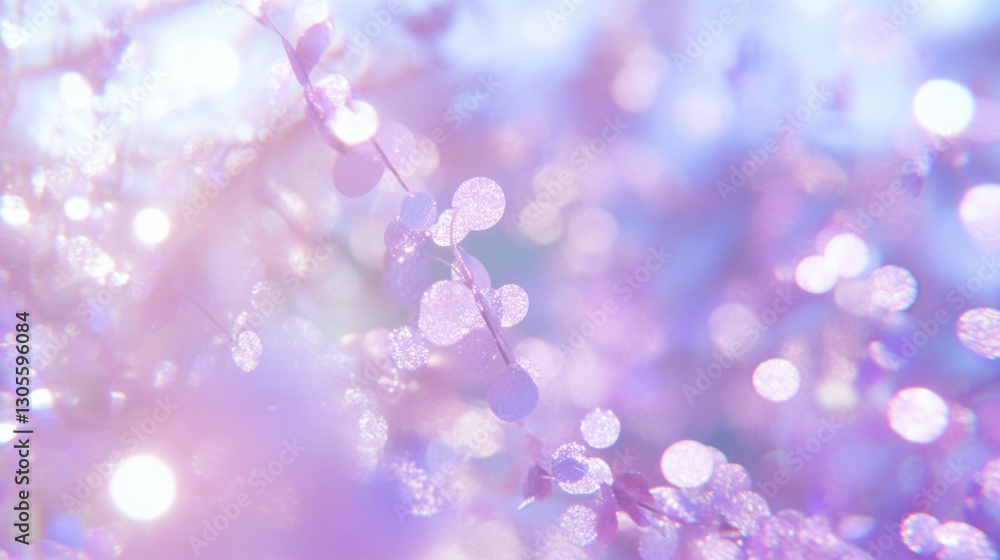 Poster beautiful bokeh and leaves in a delicate soft focus