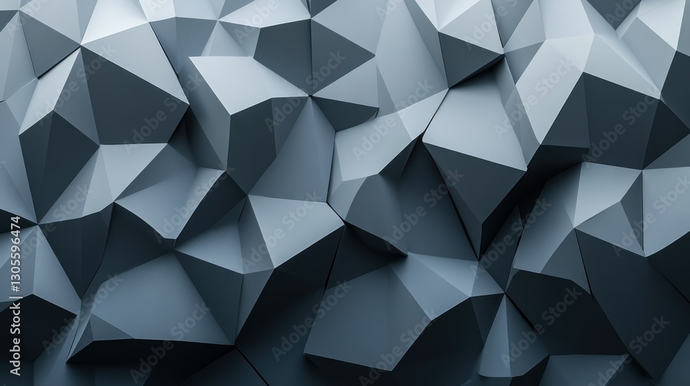 Poster a geometric wall with various intersecting polygon shapes present