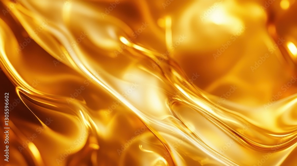 Poster a golden textured surface with abstract curves and highlights