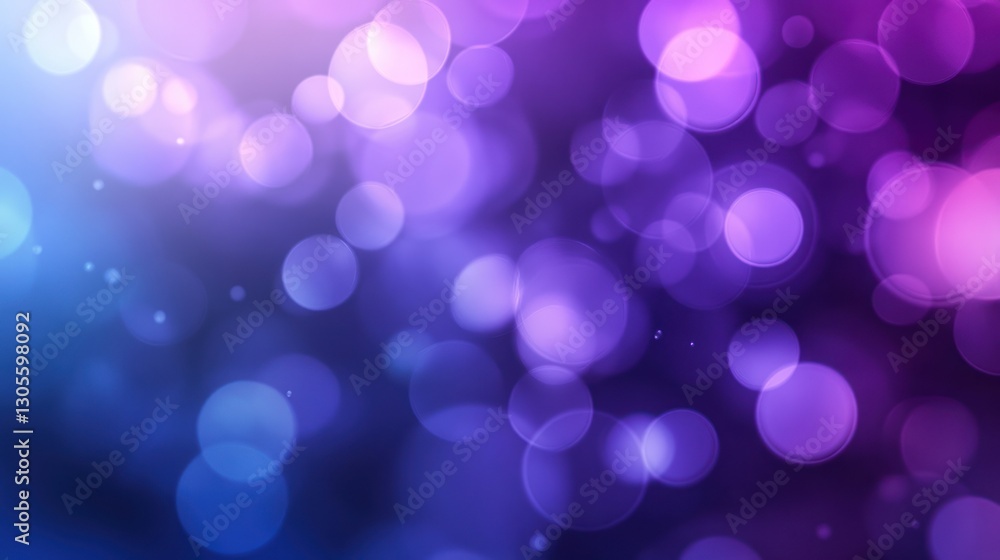 Poster Abstract Background With Colored Bokeh Circles Against Dark Background