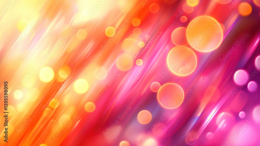 Leinwandbilder abstract background with bright colors and softly blurred bokeh circles