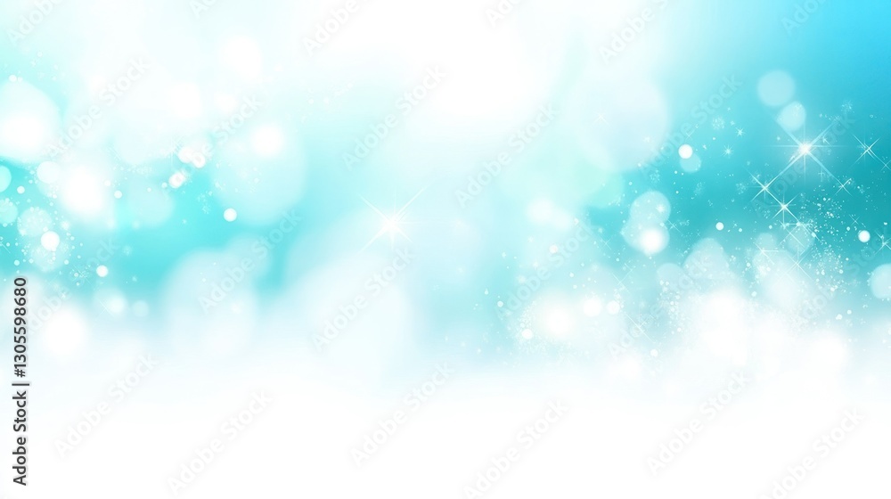 Poster Abstract background with shimmering bokeh effects and light bursts