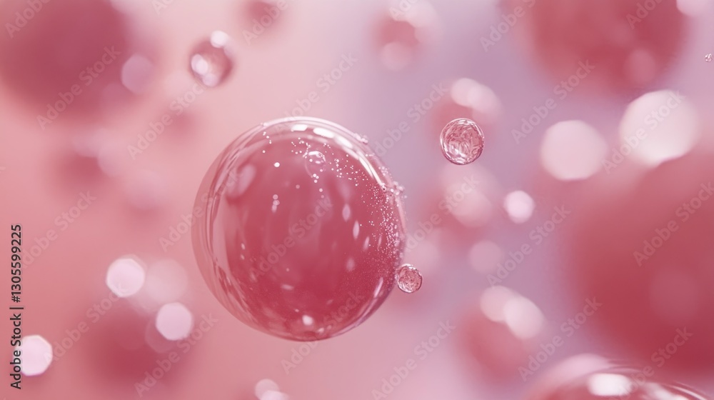 Poster Floating Bubbles and Bokeh Effects Create Soft and Ethereal Scene