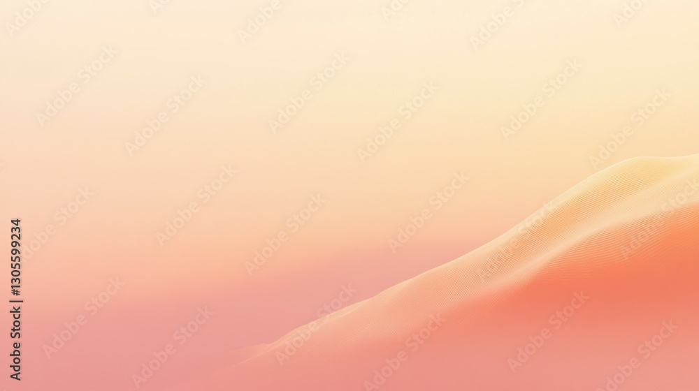 Poster abstract minimalist rendering of a smooth sand colored landscape