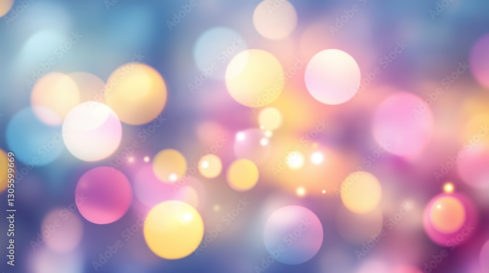 Poster a colorful background shows softly blurred lights and circles