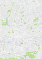 City map Johannesburg, color detailed plan, vector illustration