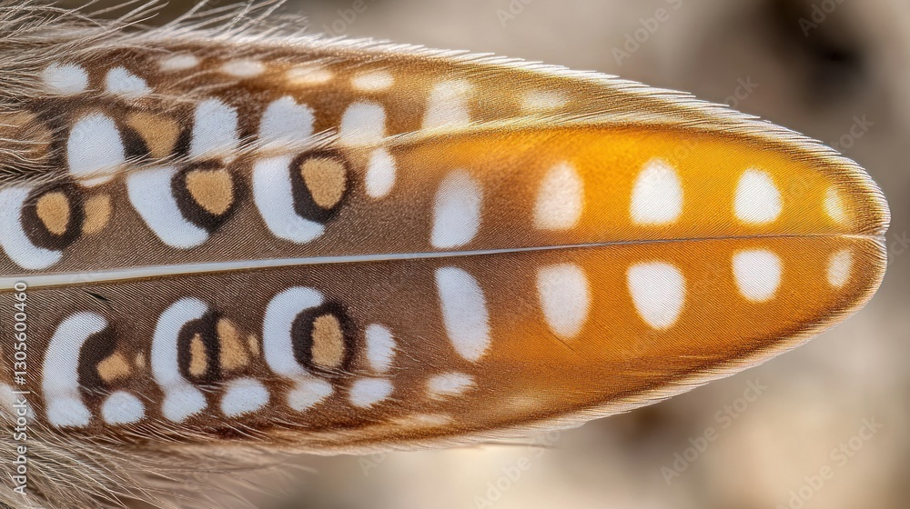 Poster a close up macro photograph of a vibrant bird feather