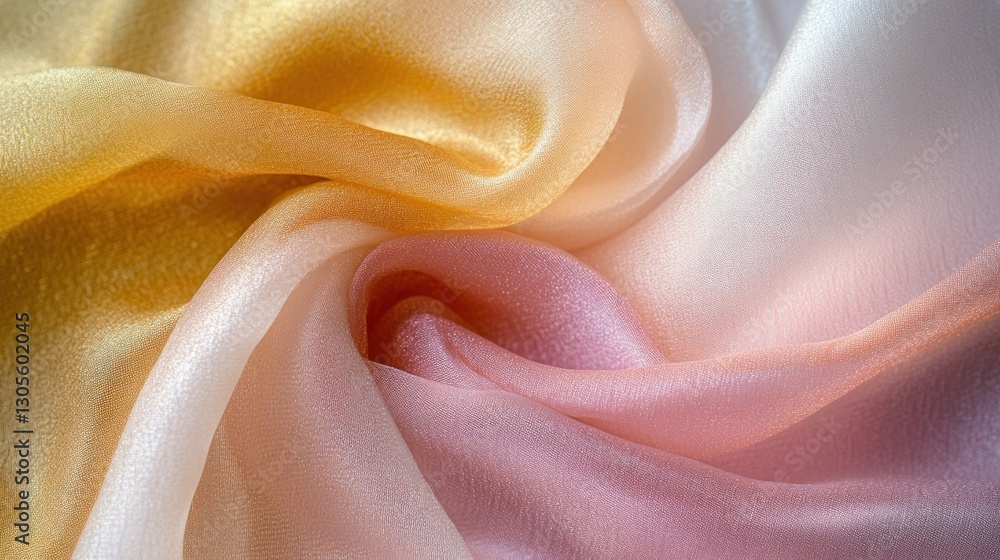 Poster Silky Fabric Displaying Delicate Color Variations and Soft Texture
