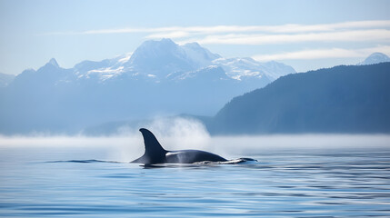 Naklejka premium Whales