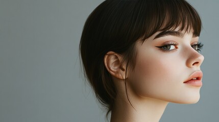 Woman's Profile, Studio,  Elegant Beauty