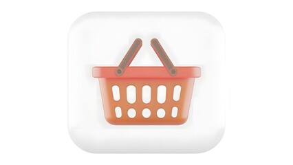 Fototapeta premium Different angles of a shopping basket icon