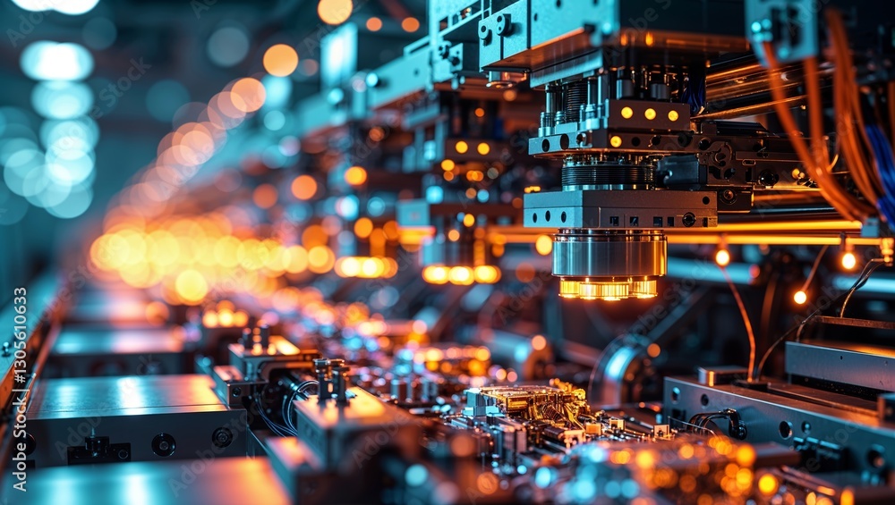 Poster advanced automation in a highly efficient manufacturing facility during nighttime operations