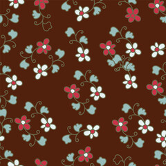 Elegant floral pattern in small hand draw flowers. Liberty style. Floral seamless background for fashion prints. Vintage print. Seamless vector texture. Spring bouquet.