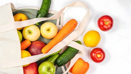 Fruits vegetables grocery product reusable