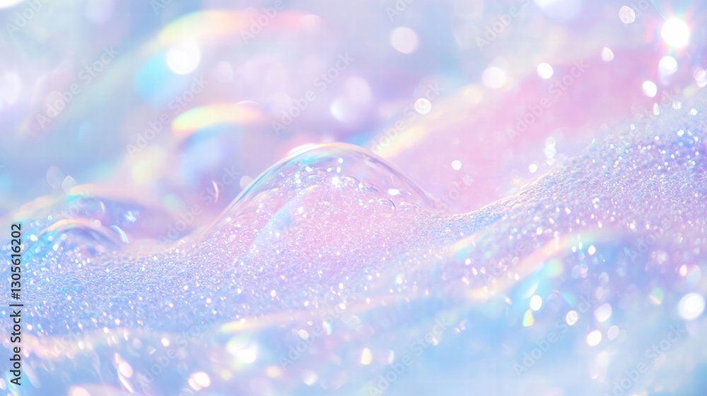 Leinwandbilder soft pastel bubbles create an ethereal atmosphere with shimmering colors around them in a dreamy set