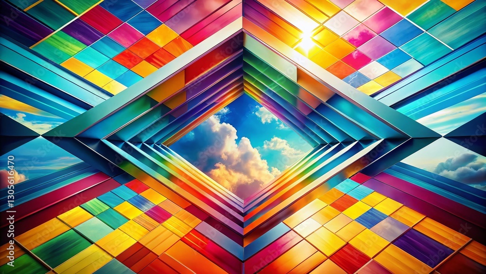 Poster modern marketing cloud computing geometric pattern abstract background