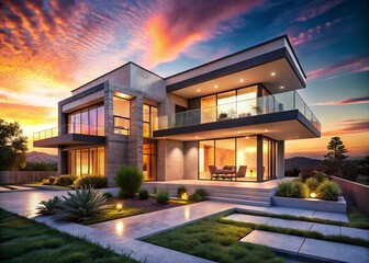Modern Luxury Home Exterior: Architectural Photography for Real Estate Marketing
