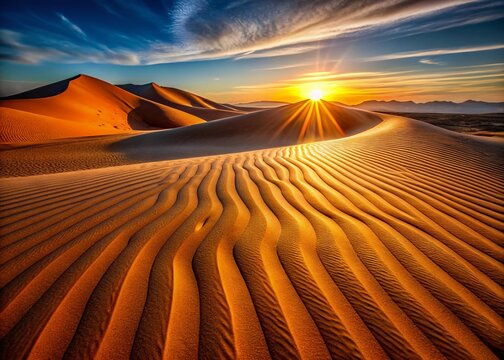 Namibia Dune 7 Sunset: Macro Photography of Desert Sand Textures