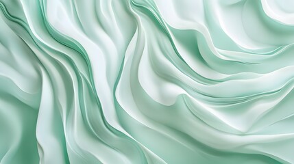 Fototapeta premium Asymmetrical patterns in soft mint green