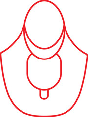 Women handbag icon vector outline, bag icon SVG, transparent PNG, handbag icon