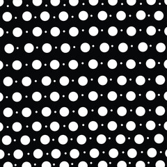Polka Dot Pattern Design On Black Background
