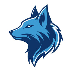 logo head-wolf-howling-in-profile-in-white-background