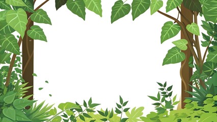 Naklejka premium Lush greenery