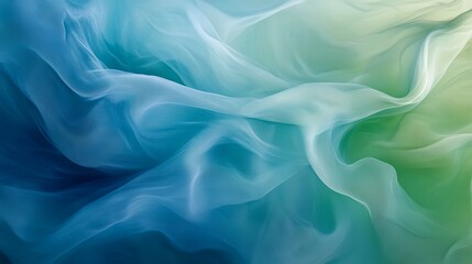 Obraz premium Abstract fluid background with blue and green gradients, soft flowing waves and smooth texture