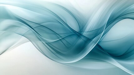 Abstract gradient with soft blue and teal swirls, fluid texture with a glossy finish