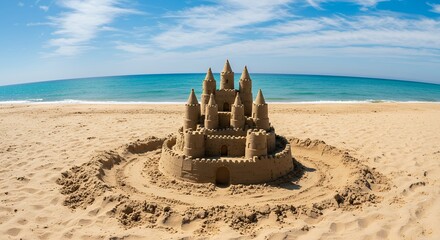 Majestic Sandcastle on Sunny Beach