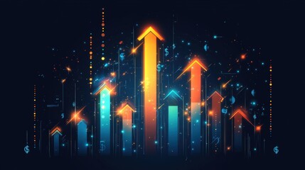 Fototapeta premium Digital Growth Chart