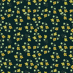 Exotic hand drawn flowers, seamless patterns with floral for fabric, textiles, clothing, wrapping paper, cover, banner, home decor, abstract backgrounds. Vector illustration.