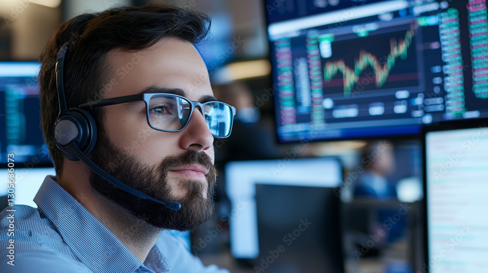 Poster dynamic stock trader in high-tech exchange environment