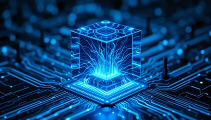 Quantum computing technology chip on a GPU mother board