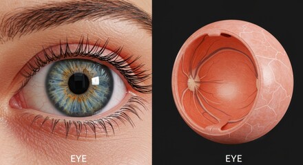 Photorealistic 3D Cutaway Rendering of a Human Eye
